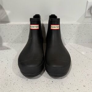 Hunter Black Chelsea Ankle Boot